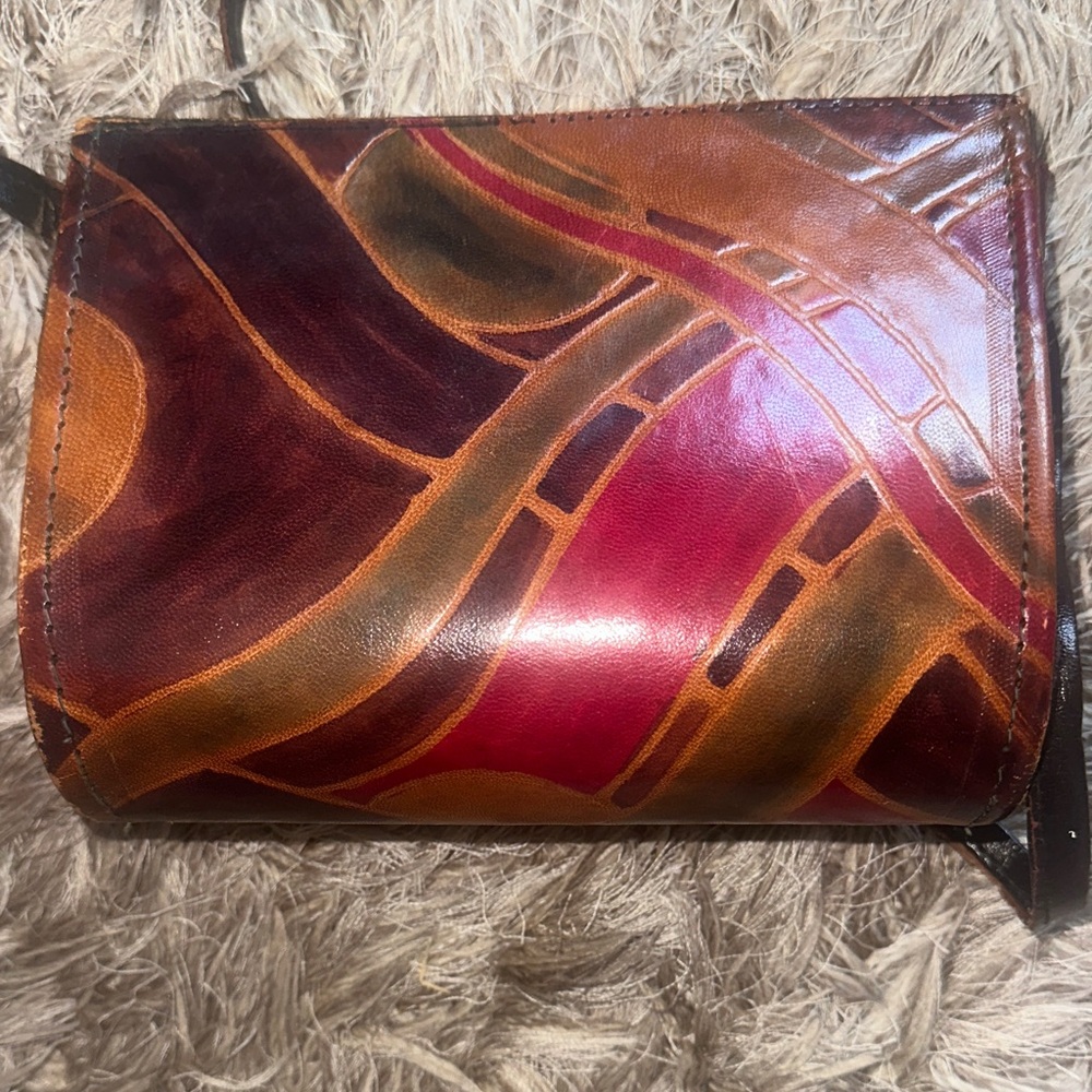 Vintage Mediterranean Trading Co- Multi-Color Leather Crossbody Bag